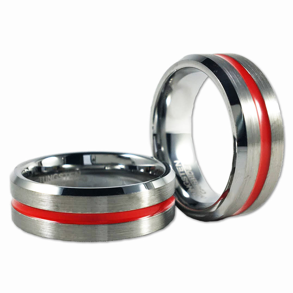 Red line wedding band new arrivals