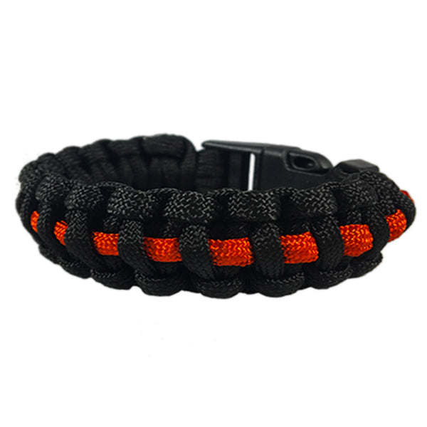 Rothco Thin Red Line Paracord Bracelet With D-Shackle - Volcanic Bikes