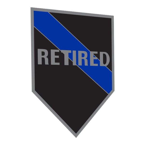Retired Police Officer Sticker - 4 x 6 Inches