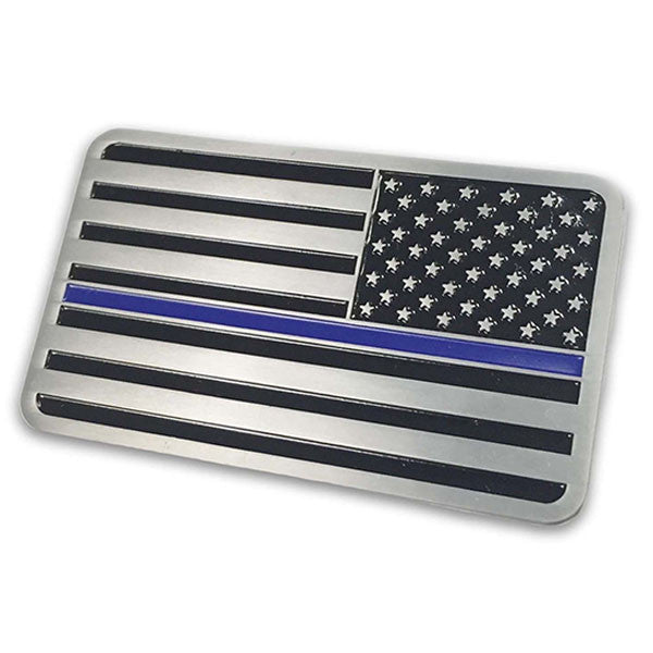 State Police Stickers 3-Pack Reflective Thin Blue Line Decals – Police Support Sticker For Car, Truck, Window (4"x2") American Flag Blue Line Decal - Foto 12