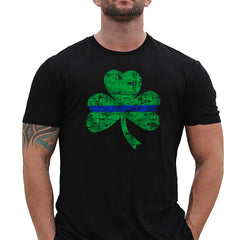 Urban Backwoods Shamrocks Men's T-Shirt – Premium Cotton Tee With Photo-Realistic Print - View #11