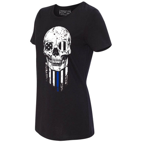 Women's Thin Blue Line Skeleton T-Shirt (Discontinued)