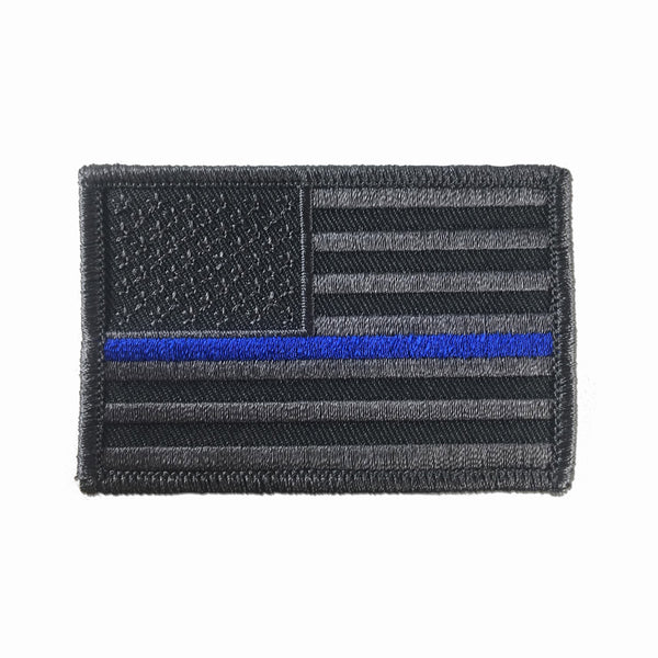 Subdued Thin Blue Line American Flag Patch - Multiple Styles