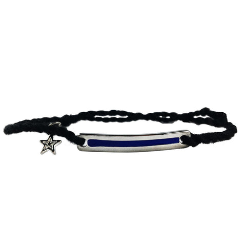 Women's Thin Blue Line Star Charm Bracelet