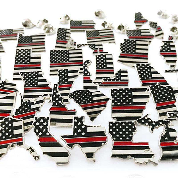 State Pins - Thin Red Line USA