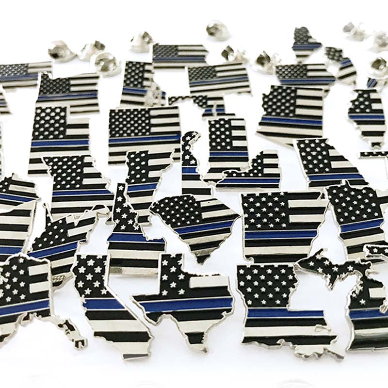 Thin Blue Line - New York, Thin Blue Line American Flag Pin