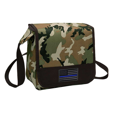 Subdued Thin Blue Line Lunch Cooler Bag, Camo