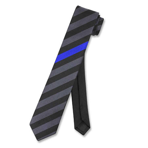 Thin Blue Line Striped Subdued Tie - Thin Blue Line USA
