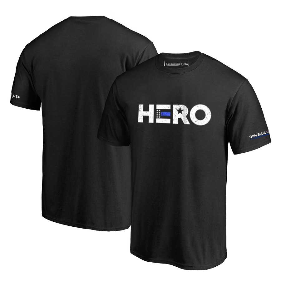 Men s T Shirt HERO Thin Blue Line USA