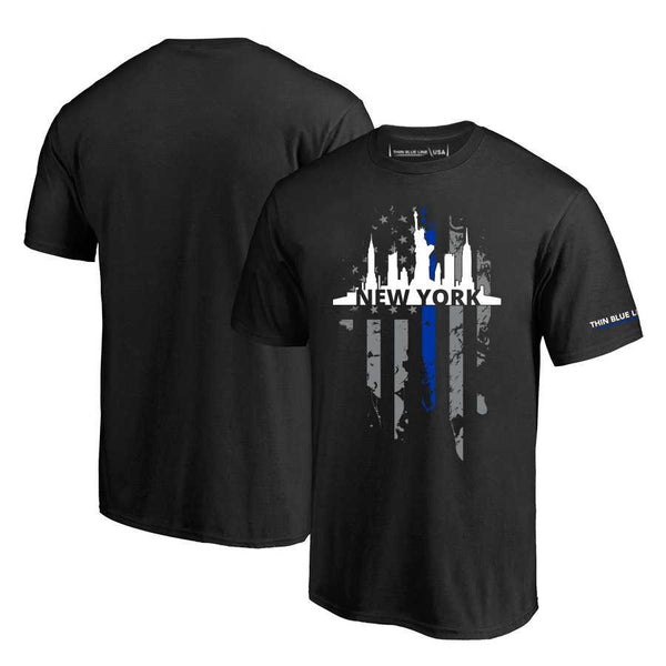Thin blue line running shirt sales