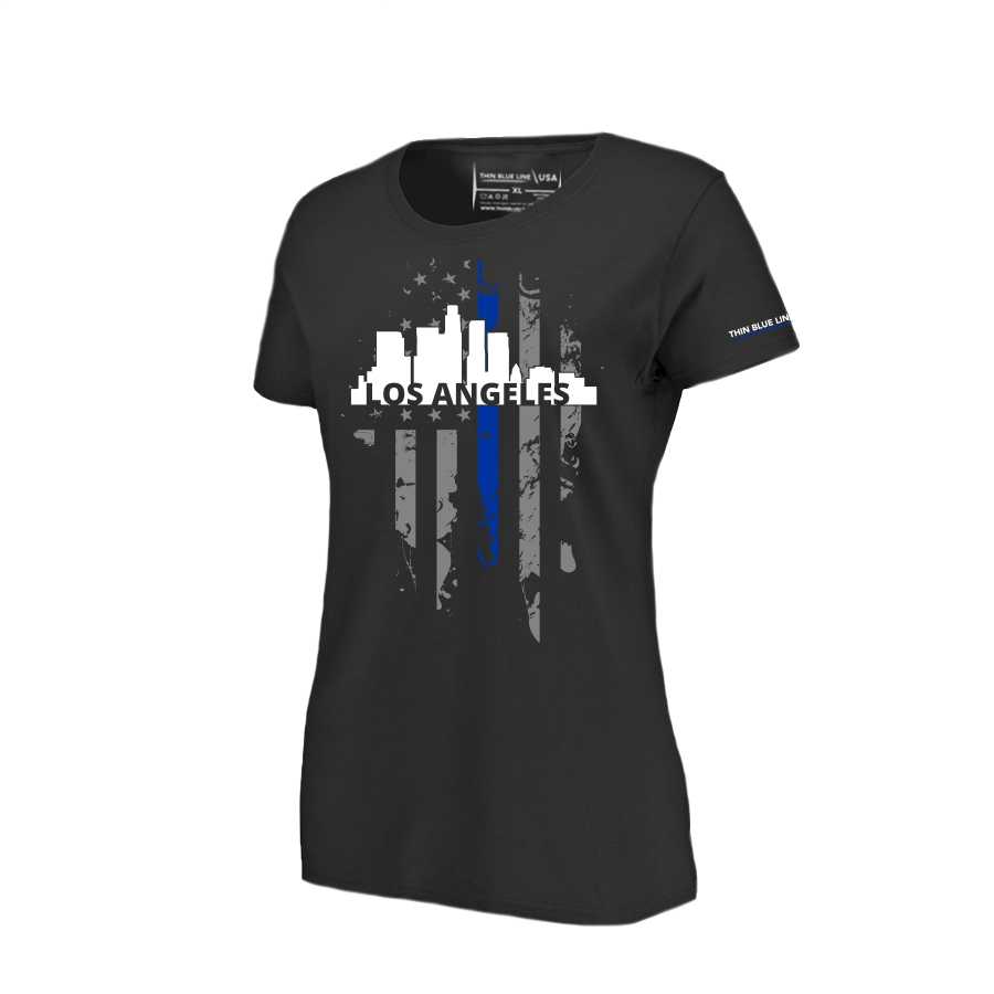 Women's T-Shirt, La Large, Thin Blue Line