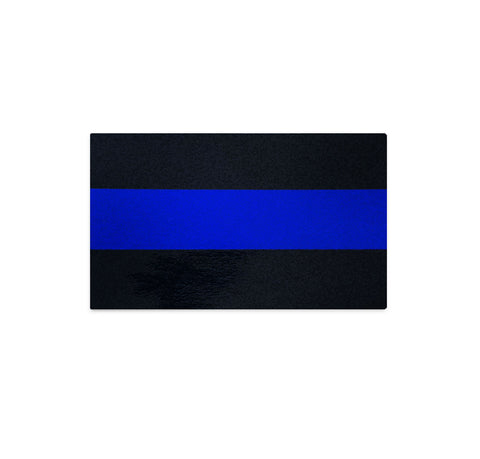 Classic Thin Blue Line Car Decal, 3 x 5 Inches, Reflective, Pack of 3