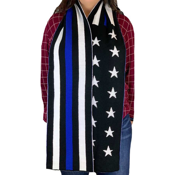 Thin Blue Line Scarf, Stars and Stripes