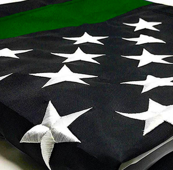 DuraSleek™ - Thin Green Line American Flag - Sewn & Embroidered 3 x 5 Feet