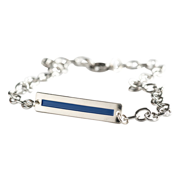 Thin Blue Line Stripe Bar Bracelet - Thin Blue Line USA