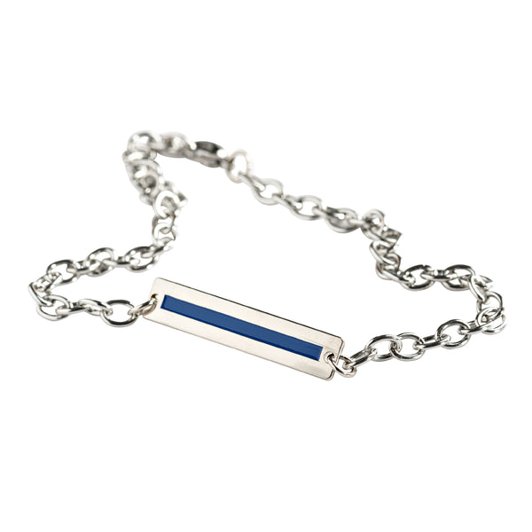 Thin Blue Line Stripe Bar Bracelet - Thin Blue Line USA
