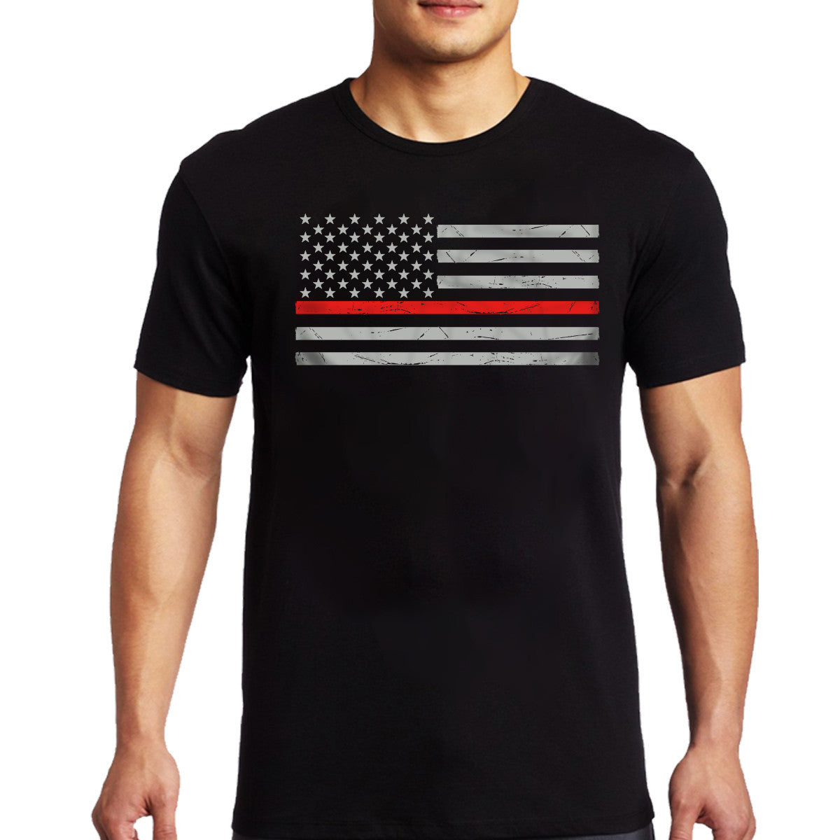 Jersey Ninja - Firefighter Thin Red Line Pop Culture Hockey Jersey