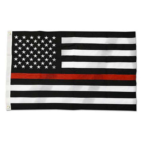 DuraSleek™ - Thin Red Line American Flag - Sewn & Embroidered - 2 x 3 Feet
