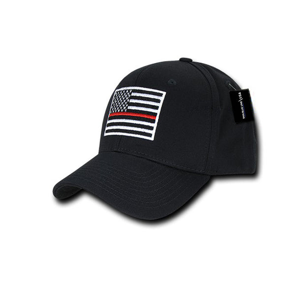 US Flag Thin Red Line Embroidered Hat
