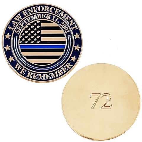 Tribute to the 72 Law Enforcement Officers Killed on 9/11 - Challenge Coin