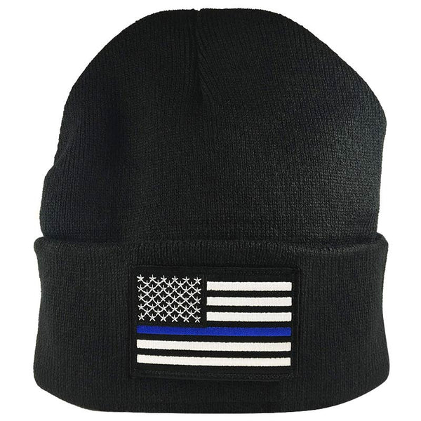 Punisher Thin Blue Line Police Flag Snapback Trucker Hat - USA Made