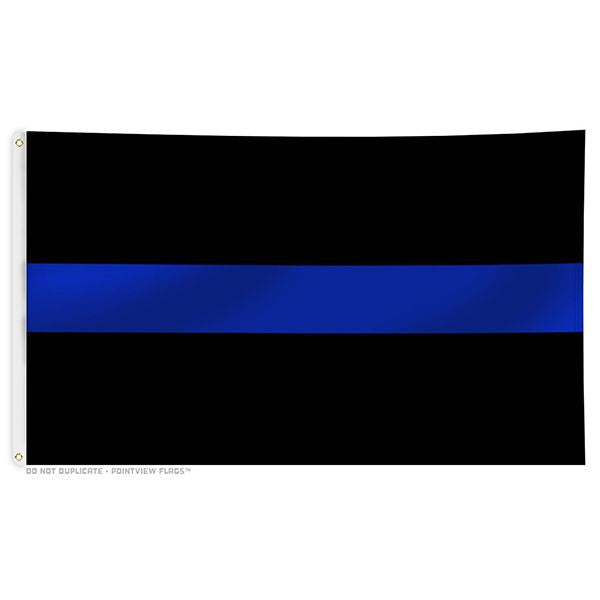 Thin Blue Line Flag with Grommets