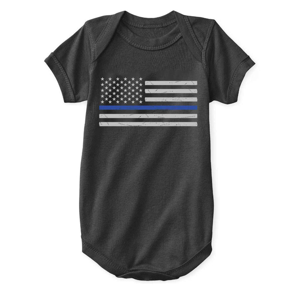 thin blue line neck tie