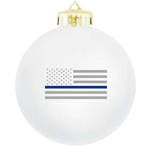 Thin Blue Line Ornament, Available in Black & White