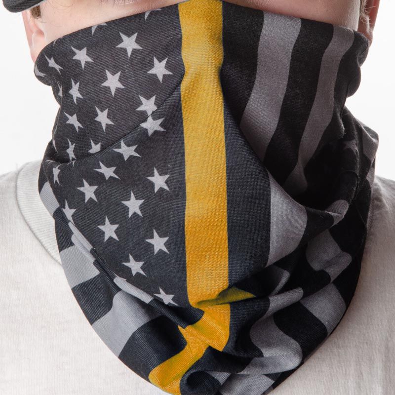 Dispatchers - Thin Gold Line Face Mask - Thin Blue Line USA