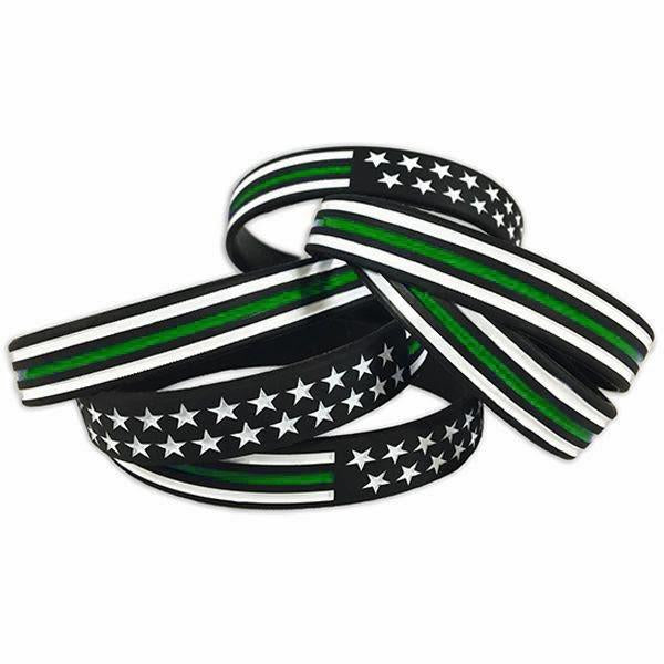 Thin Green Line American Flag Hook-and-Loop Patch