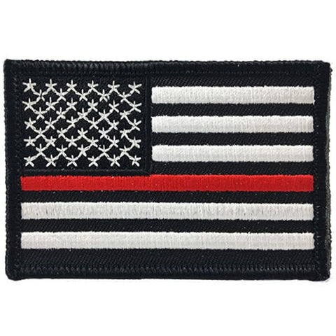 Thin Red American Flag Patch