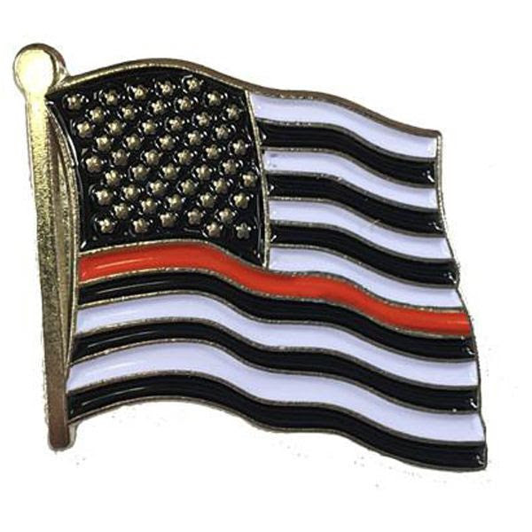Red, White and Blue, Thin Blue Line American Flag- USA Patch