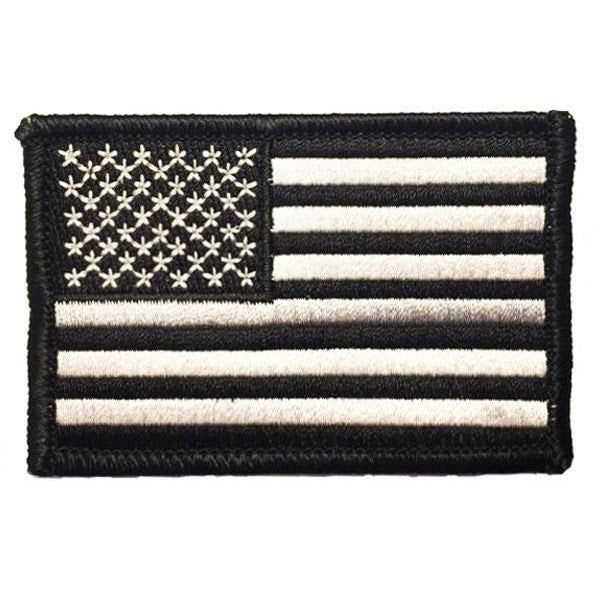 Thin Silver Line American Flag Patch - Sew On - Thin Blue Line USA