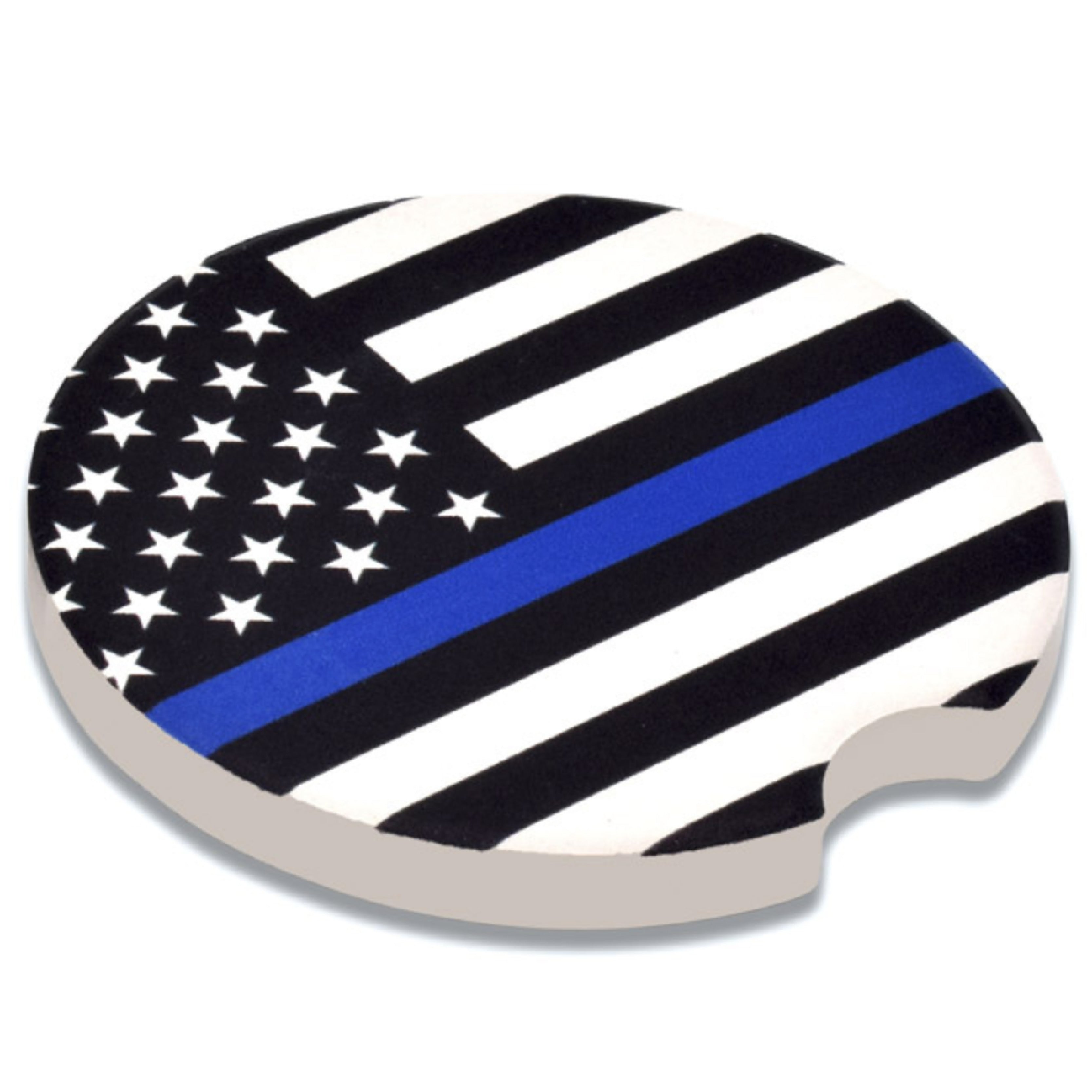 Law Enforcement - Car Coaster - Thin Blue Line USA Individual