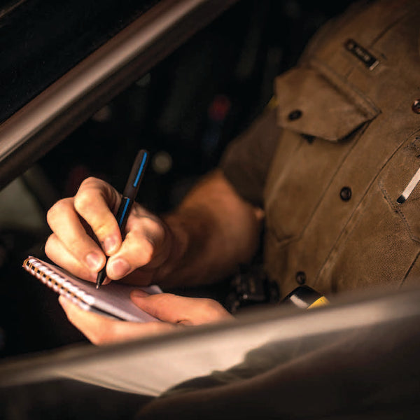 Fisher Space Pen - Thin Blue Line Edition, Matte Black, Box Included for Gifting