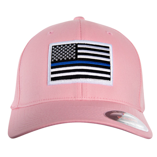 Flexfit Hat - Thin Blue Line American Flag, Pink