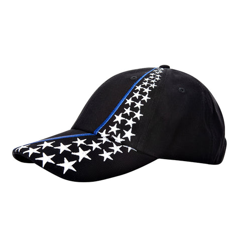 Thin Blue Line Stars and Stripe Slide Buckle Hat