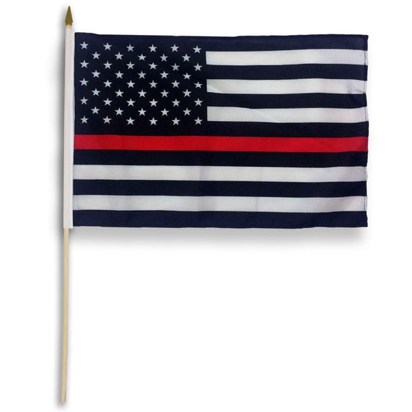 Thin Red Line American Flag - 12 x 18 Inches