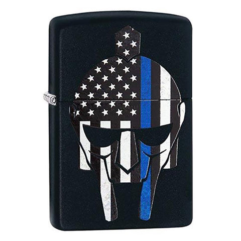 Thin Blue Line Warrior Zippo Lighter