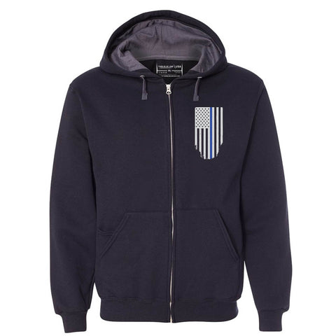 Full Zip - Honor/Respect Thin Blue Line American Flag - Unisex