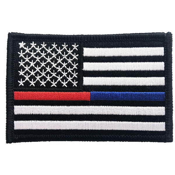 Thin Blue/Red Line American Flag Patch