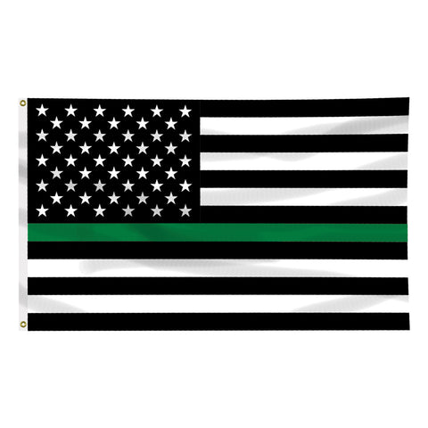 Thin Green Line American Flag - 3 x 5 Foot Flag with Grommets