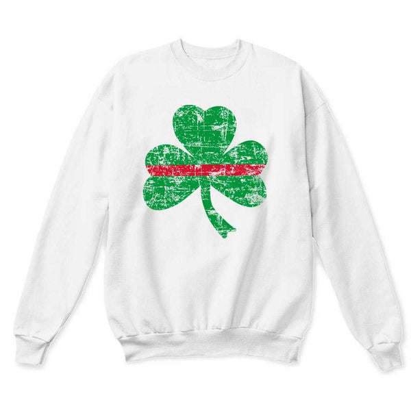 Thin Red Line St. Patrick's Shamrock Crew Neck Sweatshirt