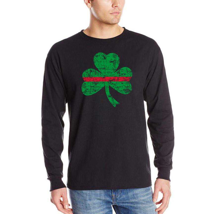 Thin Red Line St. Patrick's Shamrock Long Sleeve Shirt 2X-Large / Black