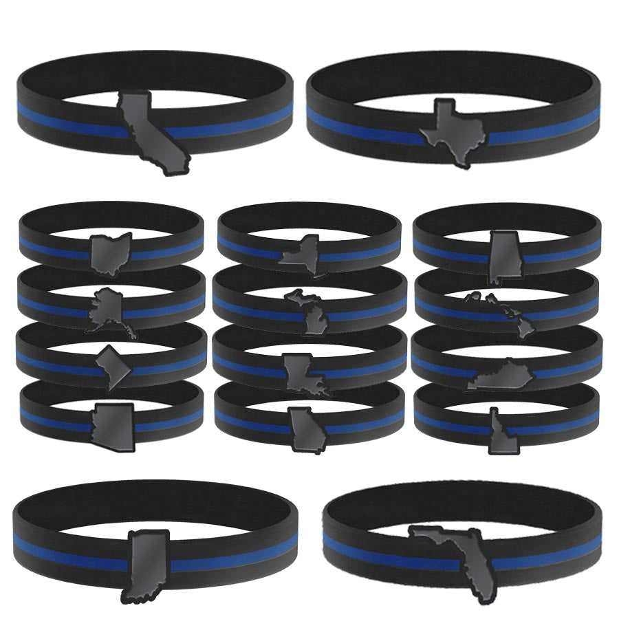Magnetic Therapy Thin Blue Line Bracelet for Men