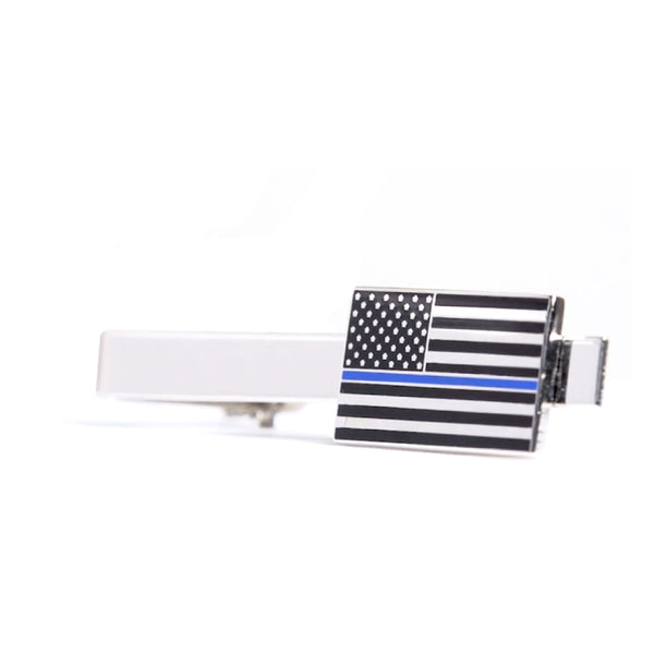 Tie Clip - Thin Blue Line Flag