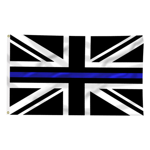United Kingdom Thin Blue Line Flag - 3 x 5 Foot Flag with Grommets