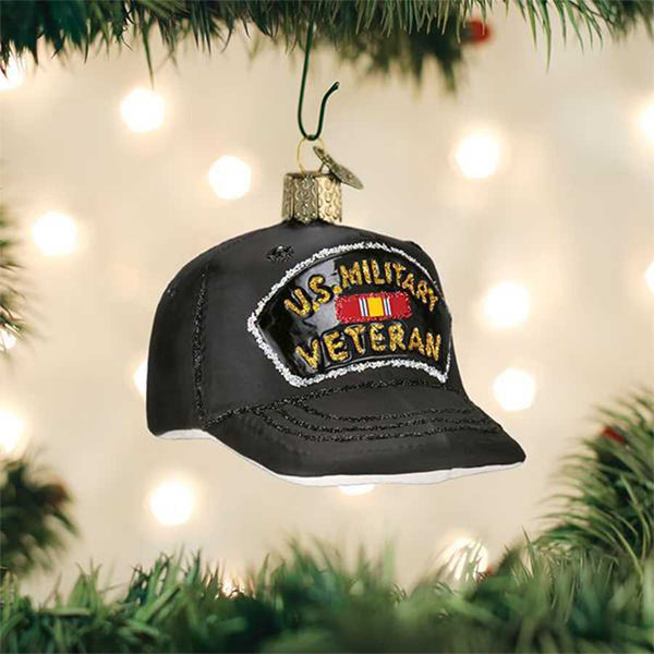 Thin Green Line Ornament, Veteran's Cap
