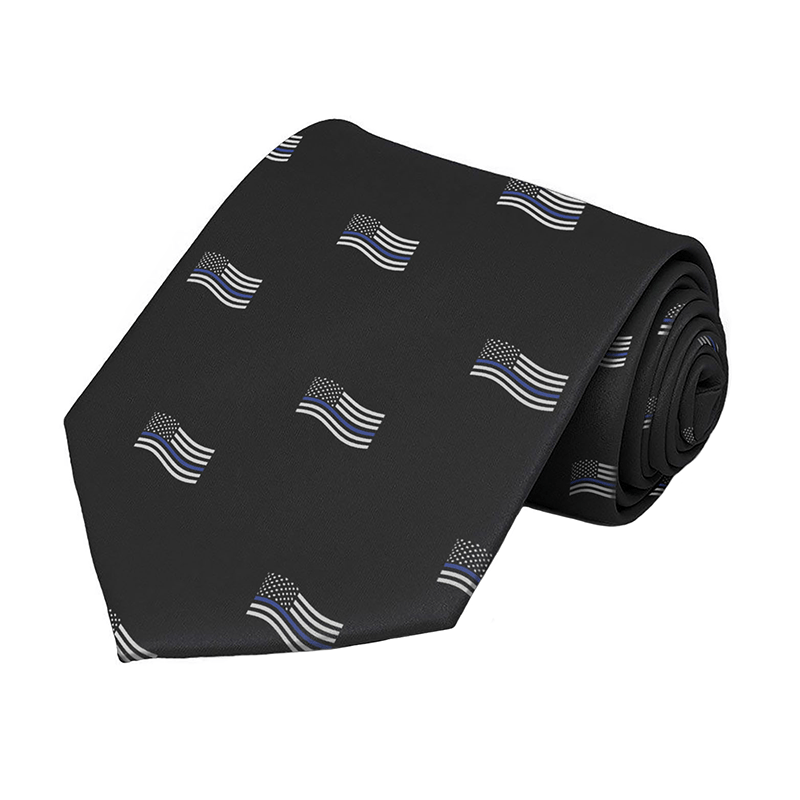 thin blue line neck tie