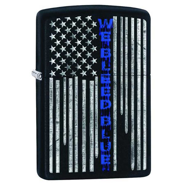 Thin Blue Line We Bleed Blue Zippo Lighter
